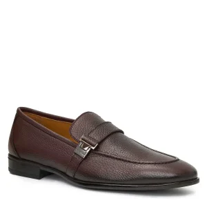 Bruno Magli Loafers & Slip-Ons^Arlo Slip On Side Bit Loafer Brown Leather