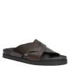 Bruno Magli Sandals & Slides^Bologna Double Strap Sandal Leather Dark Brown