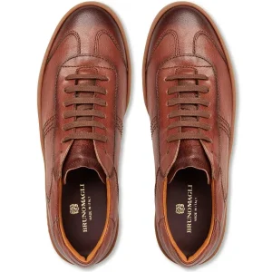 Bruno Magli Sneakers^Bono Leather Lace-Up Sneaker-Cognac Cognac Leather