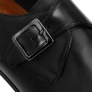Bruno Magli Dress Shoes^Collezione Vilante Leather Single Strap Monk Loafer-Black Black Leather