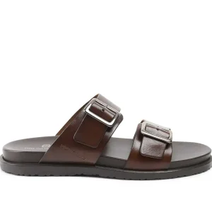 Bruno Magli Sandals & Slides^Erasmo Double-Buckle Sandal Dark Brown