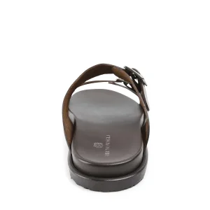 Bruno Magli Sandals & Slides^Erasmo Double-Buckle Sandal Dark Brown