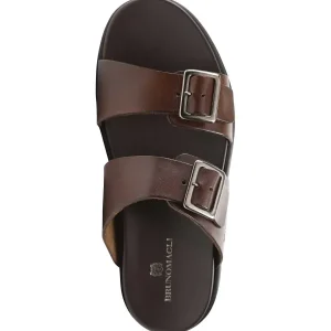 Bruno Magli Sandals & Slides^Erasmo Double-Buckle Sandal Dark Brown
