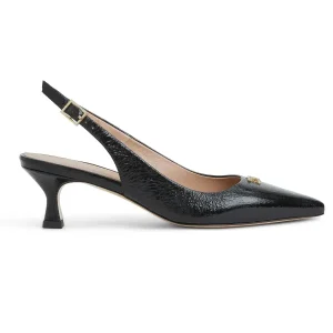 Bruno Magli Pumps^Fiona Slingback Pump Black Crinkle Patent Black Patent Leather