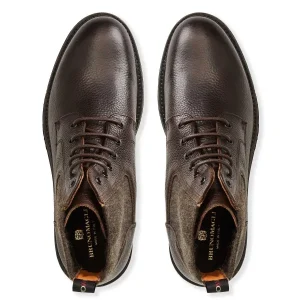 Bruno Magli Boots^Hunter Contemporary Lace Up Stretch Boot- Dark Brown