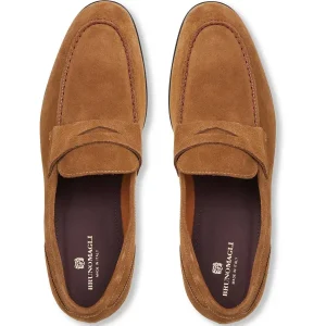 Bruno Magli Loafers & Slip-Ons^Silas Suede Loafer - Cognac Cognac Suede