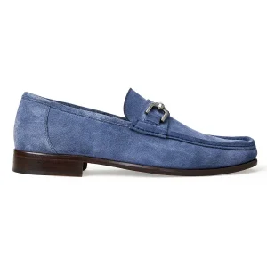 Bruno Magli Casual Shoes^Trieste Classic Suede Moccasin Light Blue Suede